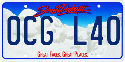SD license plate 0CGL40
