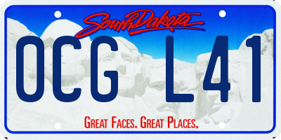 SD license plate 0CGL41