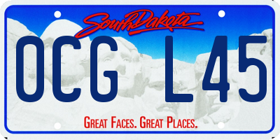 SD license plate 0CGL45