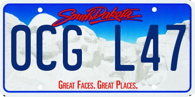 SD license plate 0CGL47