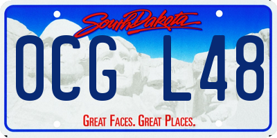 SD license plate 0CGL48
