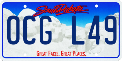 SD license plate 0CGL49