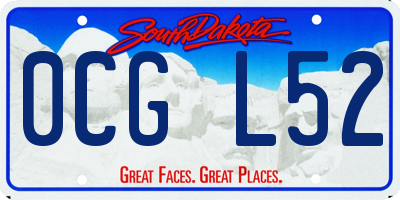 SD license plate 0CGL52