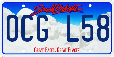 SD license plate 0CGL58