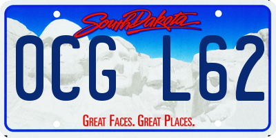 SD license plate 0CGL62