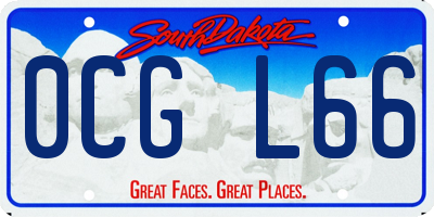 SD license plate 0CGL66