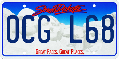 SD license plate 0CGL68