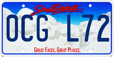 SD license plate 0CGL72