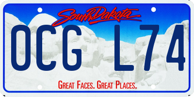 SD license plate 0CGL74