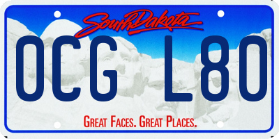 SD license plate 0CGL80