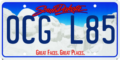 SD license plate 0CGL85