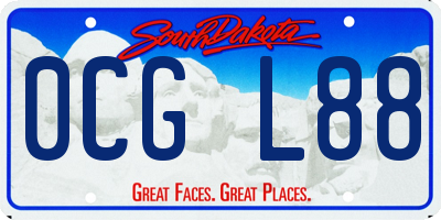 SD license plate 0CGL88