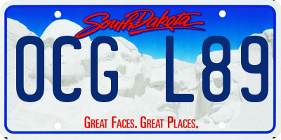 SD license plate 0CGL89