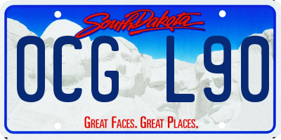SD license plate 0CGL90