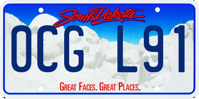 SD license plate 0CGL91