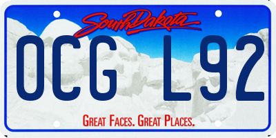SD license plate 0CGL92