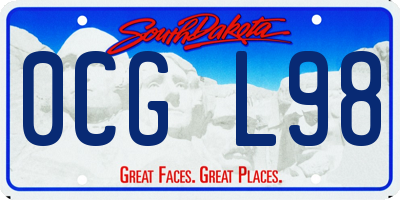 SD license plate 0CGL98