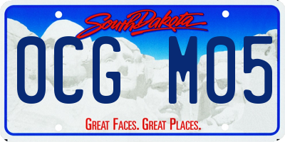 SD license plate 0CGM05