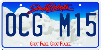 SD license plate 0CGM15
