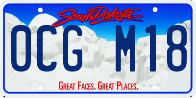 SD license plate 0CGM18
