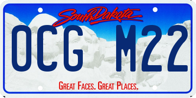 SD license plate 0CGM22