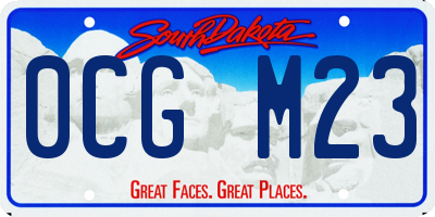 SD license plate 0CGM23