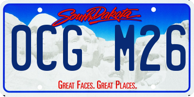 SD license plate 0CGM26