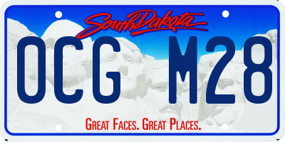 SD license plate 0CGM28