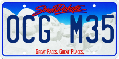 SD license plate 0CGM35