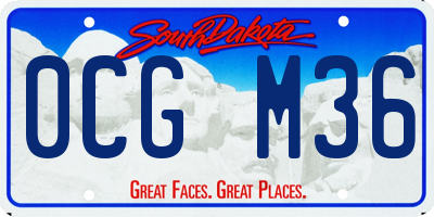 SD license plate 0CGM36