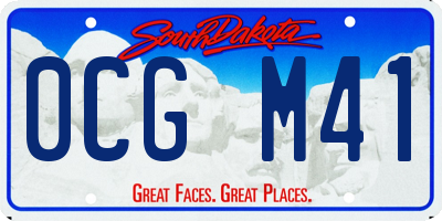 SD license plate 0CGM41