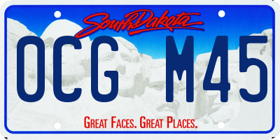 SD license plate 0CGM45