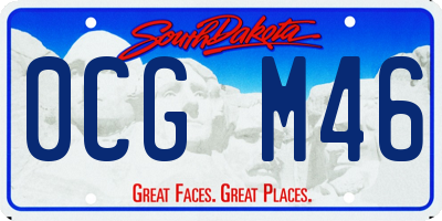 SD license plate 0CGM46