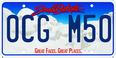 SD license plate 0CGM50
