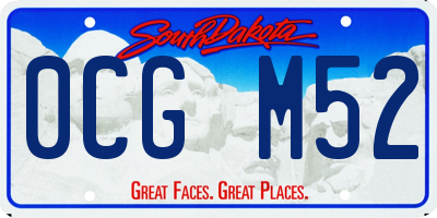 SD license plate 0CGM52