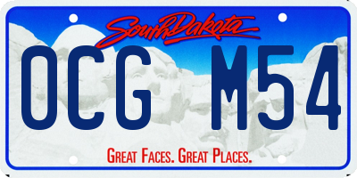 SD license plate 0CGM54