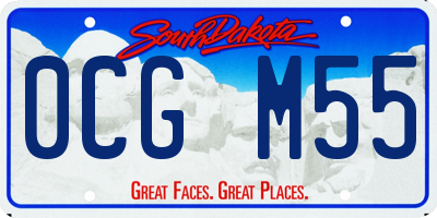 SD license plate 0CGM55