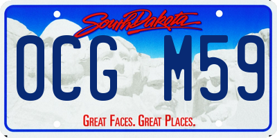 SD license plate 0CGM59