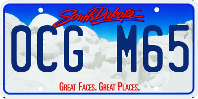 SD license plate 0CGM65