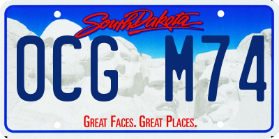 SD license plate 0CGM74