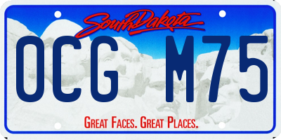 SD license plate 0CGM75