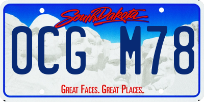 SD license plate 0CGM78