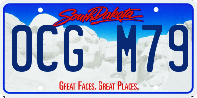 SD license plate 0CGM79