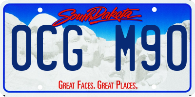 SD license plate 0CGM90