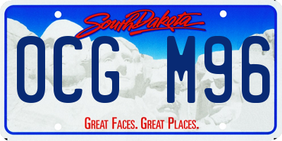 SD license plate 0CGM96