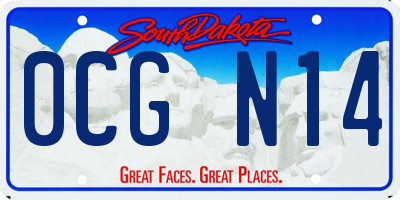 SD license plate 0CGN14