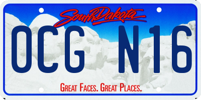 SD license plate 0CGN16