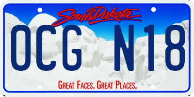 SD license plate 0CGN18