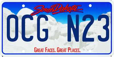 SD license plate 0CGN23