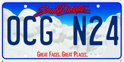 SD license plate 0CGN24